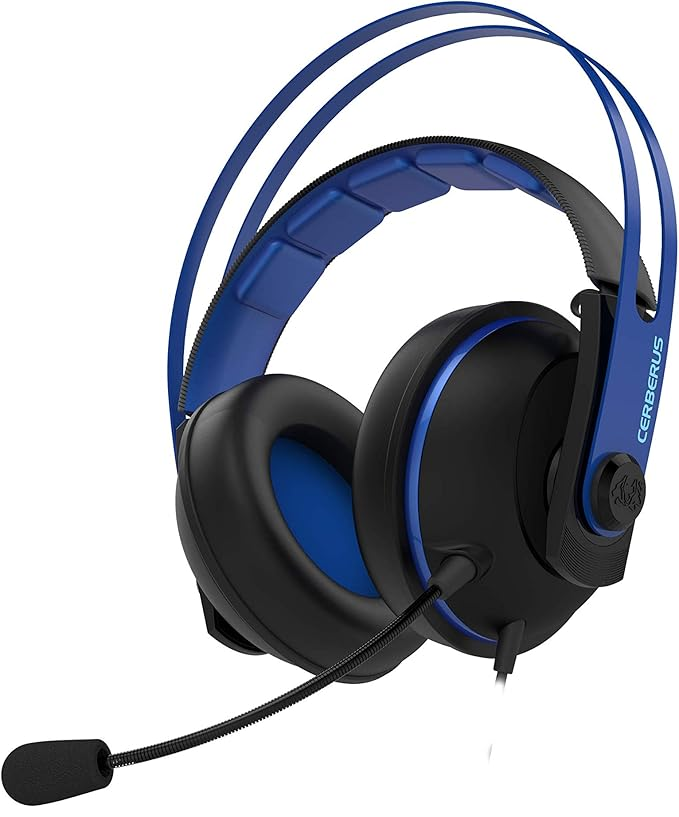 Asus Cerberus V2 Wired Gaming Headset With Dual Microphone - Blue Asus Cerberus V2 Wired Gaming Headset With Dual Microphone - Blue